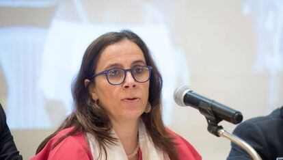 Antonia Urrejola, durante el primer informe de la CIDH en Managua. 