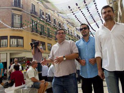 Jos&eacute; Luis Centella, Alberto Garz&oacute;n y Antonio Ma&iacute;llo, en M&aacute;laga.
 
