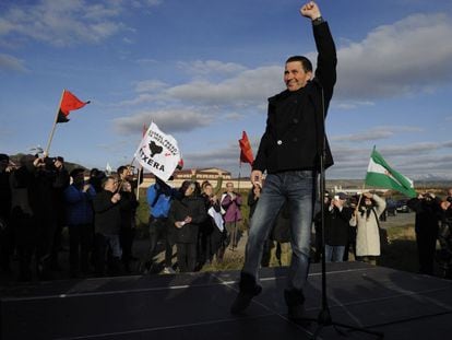 Arnaldo Otegi, després de sortir de la presó.