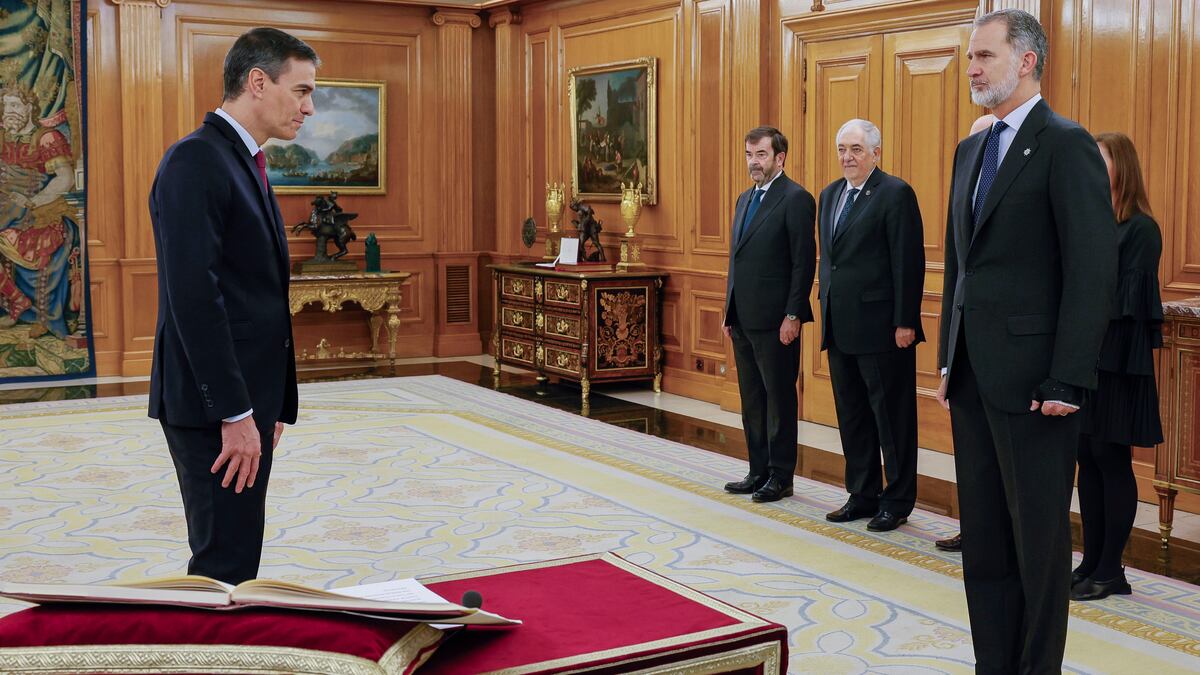 Sánchez promete su cargo ante el rey Felipe VI