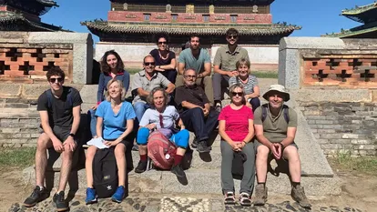 Los 12 viajeros españoles en Mongolia.
