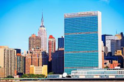 Sede las Naciones Unidas, junto al East River, en Nueva York.
