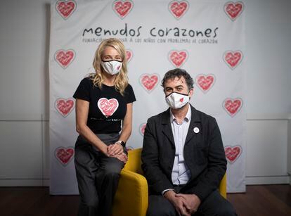 Belén Rueda, presidenta de honor de la Fundación Menudos Corazones, y Constancio Medrano, presidente de la Sociedad Española de Cardiología Pediátrica.