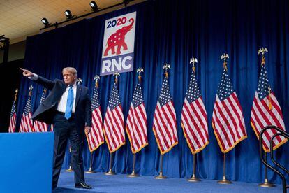 El presidente de EE UU, Donald Trump, en la Convención Republicana celebrada en agosto.