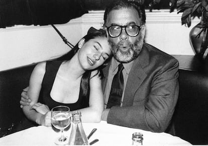 Francis Ford Coppola y Sofia Coppola en la fiesta posterior al estreno de 'El padrino III'.
