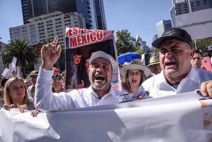 Manifestación en diciembre por la matanza de los LeBarón.