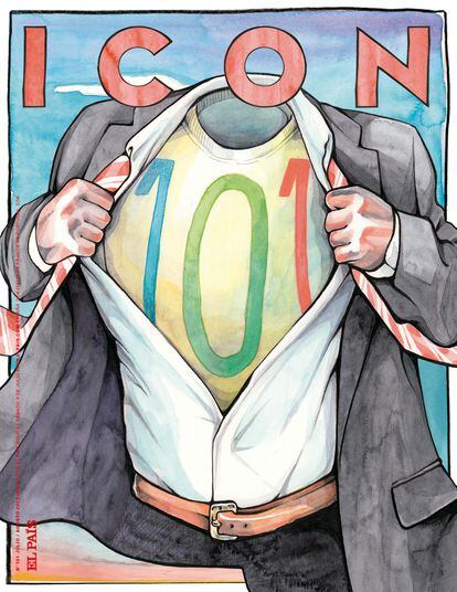 Una de las tres portadas del número 101 de ICON, realizada por el ilustrador Pol Anglada.
