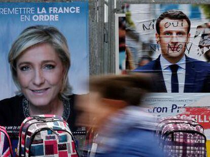 Macron y Le Pen inician la fase final de una campaña que se plantea como un referéndum sobre Europa