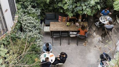 La terraza de Les Filles, en la calle Minerva de Barcelona.