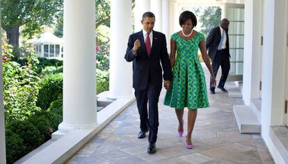 Los Obama en la Casa Blanca, en 2011.