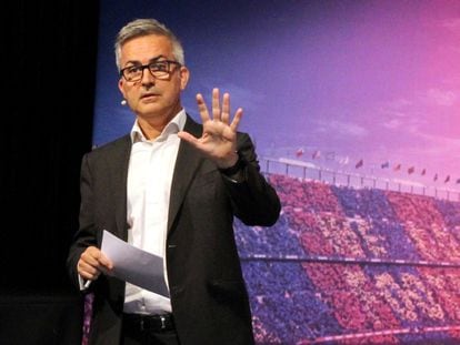 Víctor Font, ex candidato a la presidencia del FC Barcelona, el pasado martes.