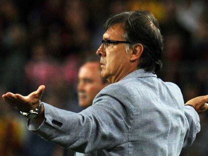 Tata Martino, durante el duelo ante el Valladolid.