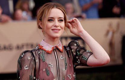 La intérprete Claire Foy, en los Screen Actors Guild Awards celebrados en Los Ángeles en enero.