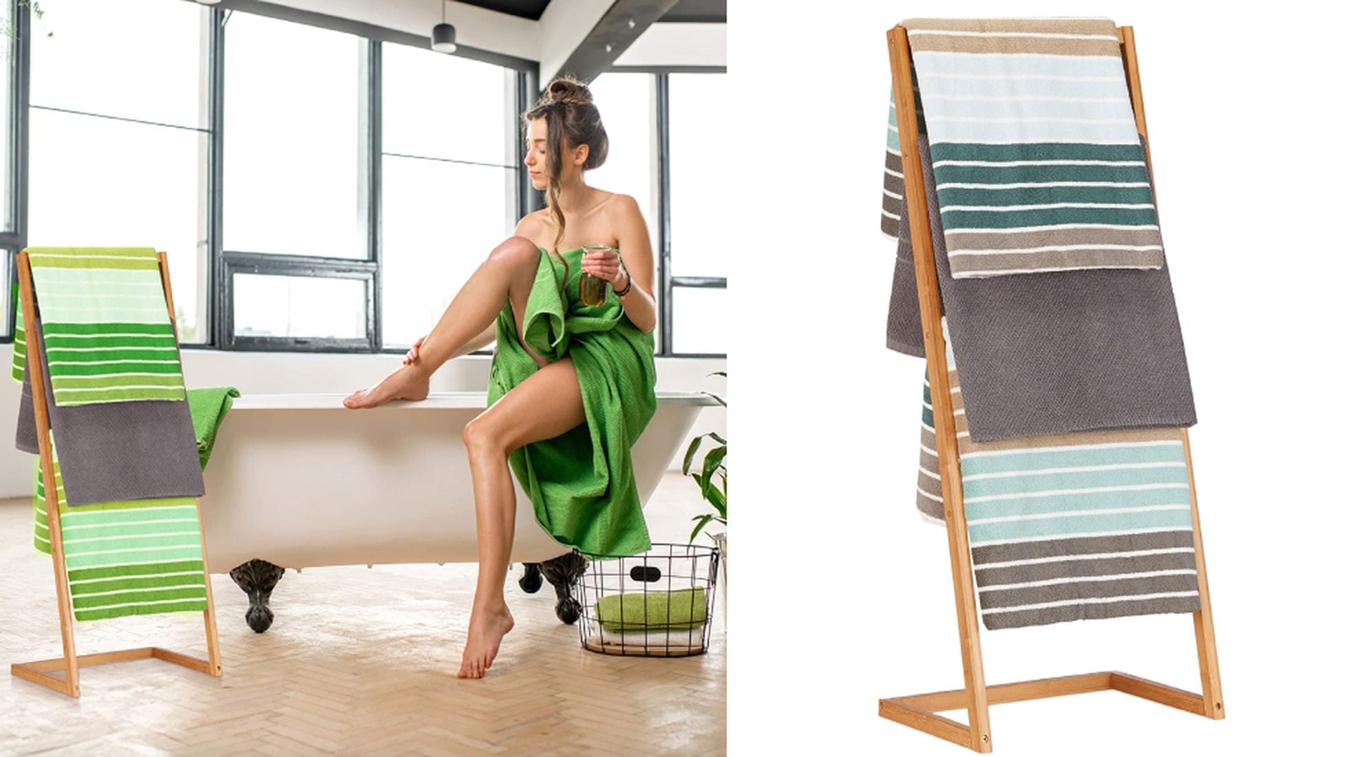 Kibath Toallero sin taladros para mueble de baño. Fabricado en