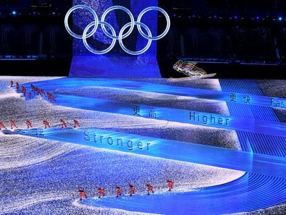 Ceremonia de inauguración de los Juegos de Invierno en Pekín.