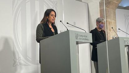 La portavoz del Govern, Patrícia Plaja, y la consellera de Justicia, Lourdes Ciuró.
EUROPA PRESS
30/11/2021