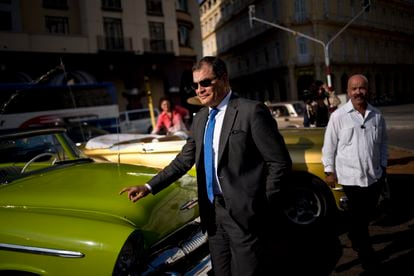 Rafael Correa en La Habana (Cuba), en 2018.