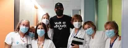 Ricky Rubio durante un acto de su Fundación.