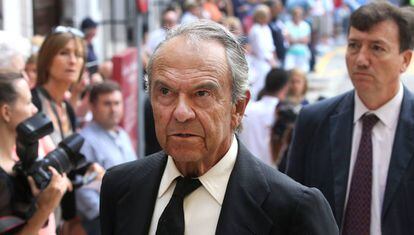 Jaime Botín en Santander, el día del funeral de su hermano Emilio, en septiembre de 2014