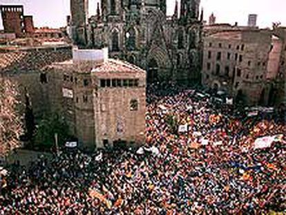 Manifestación en Barcelona contra el Plan Hidrológico Nacional