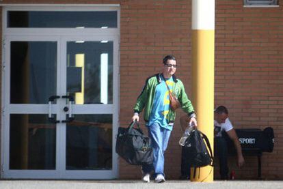 Antonio Troitiño, el miércoles a la salida de la cárcel de Huelva.