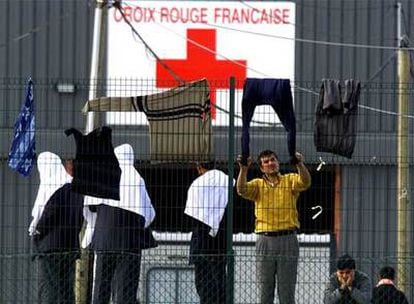 El centro de refugiados de Sangatte, en el norte de Francia.