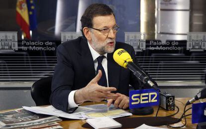 Mariano Rajoy, durante la entrevista.