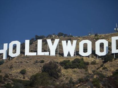 El famoso letrero de Hollywood. 