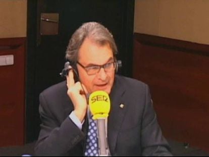 Artur Mas, durante la entrevista en la Cadena SER.