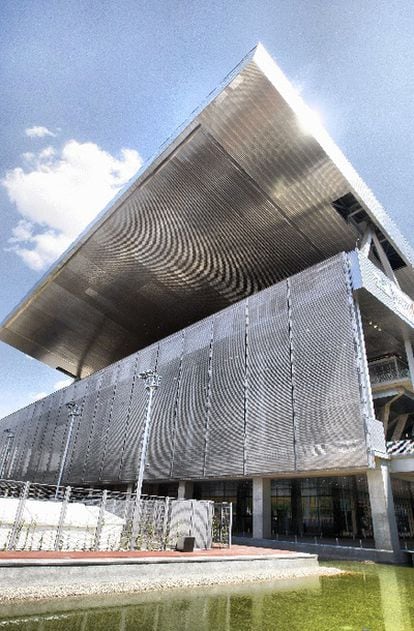 El recinto de la Caja Mágica, una de las construcciones estrella del proyecto olímpico de Madrid.