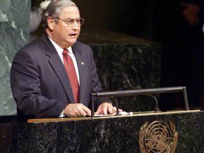 El presidente de El Salvador, Armando Calder&oacute;n Sol, se dirige a la 53&ordm; sesi&oacute;n de la Asamblea General de la ONU. 