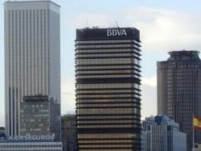 Edificios de oficinas en la zona de Azca, en Madrid.