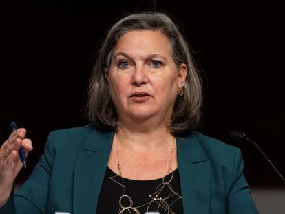 La subsecretaria de Estado de EE UU, Victoria Nuland, en una audiencia en el Senado, el 7 de diciembre de 2021.