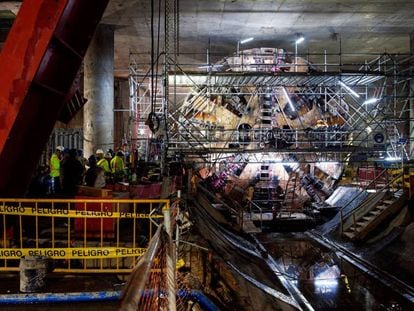 Imagen de las obras del Metro de Quito. 