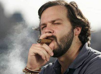 Nacho Uriarte, fotografiado el pasado martes en la terraza de la sede del Partido Popular, en la calle Génova, de Madrid.