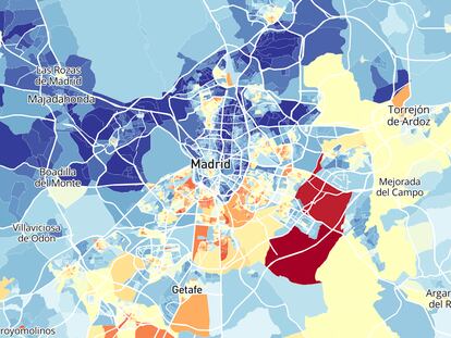 El mapa de la renta de los españoles, calle a calle