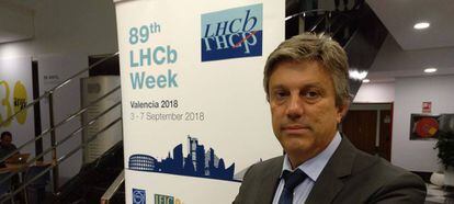 Giovanni Passaleva, portavoz del LHCb, en la reunión internacional celebrada en Valencia.