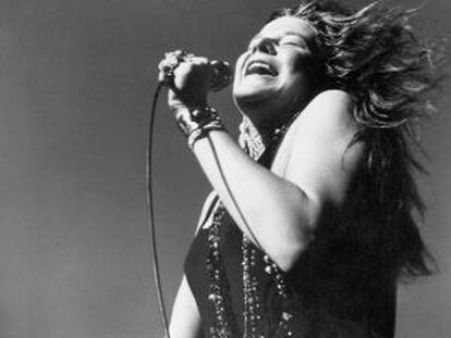 Janis Joplin, en un concierto en mayo de 1968.