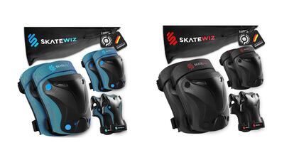 SKATEWIZ Rodilleras Patines en Linea Adulto - Protecciones Patines de Hielo  - Skate, Scooter - Rodilleras y Coderas patines 4 ruedas - Material de