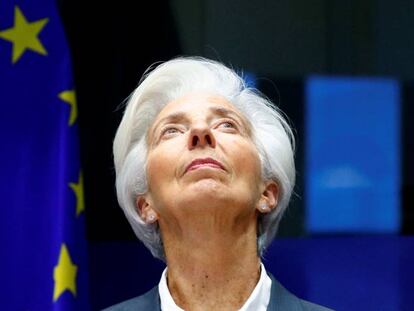 La presidenta del BCE Christine Lagarde, ante el Parlamento Europeo en diciembre de 2019.