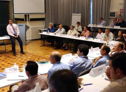 Clase de la Escuela de Negocios que BBVA tiene en Aranjuez, en el edificio Príncipe de la Paz.