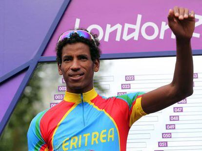 El eritreo Daniel Teklehaimanot, en los Juegos de Londres en 2012.