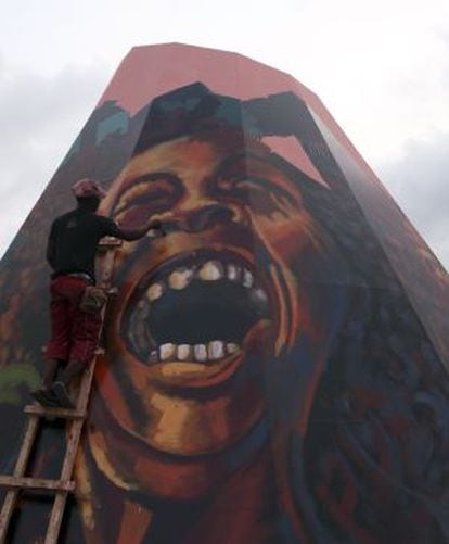 Un mural de Bob Marley en Bata, en Guinea Ecuatorial.