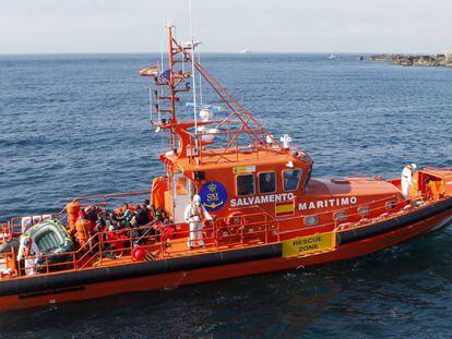 Una embarcaci&oacute;n de salvamento mar&iacute;timo, este fin de semana.