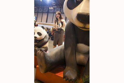 En el estand de China no podían faltar los osos panda, cuyos santuarios y reservas son una de las grandes atracciones turisticas del país asiático.