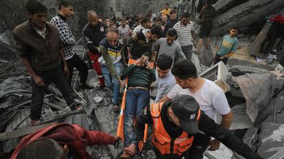 Un herido tras un ataque israelí, este viernes.