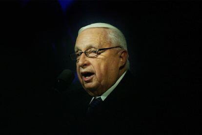 Ariel Sharon, durante un acto con empresarios en Tel Aviv, en diciembre de 2005.