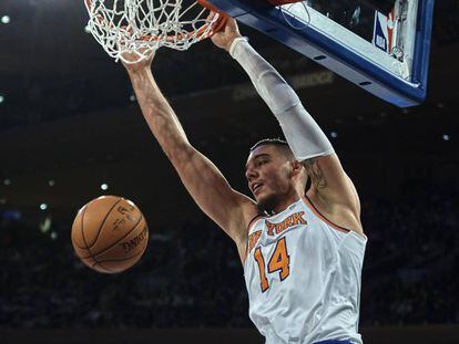 Hernang&oacute;mez, con los Knicks en noviembre.