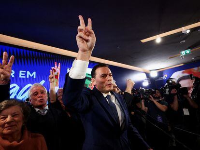 El líder de Alianza Democrática (AD), Luis Montenegro tras resultar vencedor en las elecciones de Portugal este domingo
