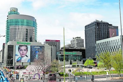 Zona de Azca en Madrid, junto al Paseo de la Castellana.